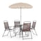 Flash Furniture Patio Set & Umbrella, 6 Piece, Brown GM-202012-BRN-GG - alternate 1
